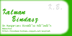 kalman bindasz business card